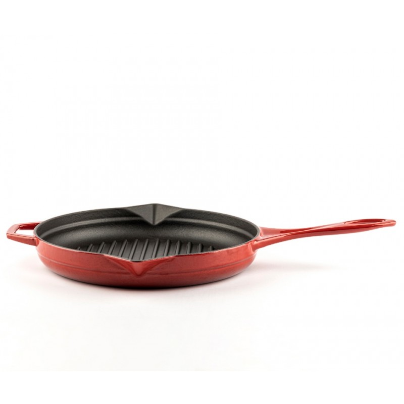 Emaliuota ketaus grilio keptuvė Hosse, Rubin, Ф28cm | Ketaus grilio keptuvė | Ketaus keptuvė |