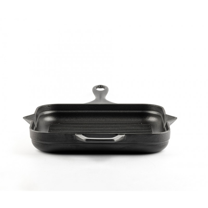 Emaliuota ketaus grilio keptuvė Hosse, Black Onyx, 28x28cm | Ketaus grilio keptuvė | Ketaus keptuvė |