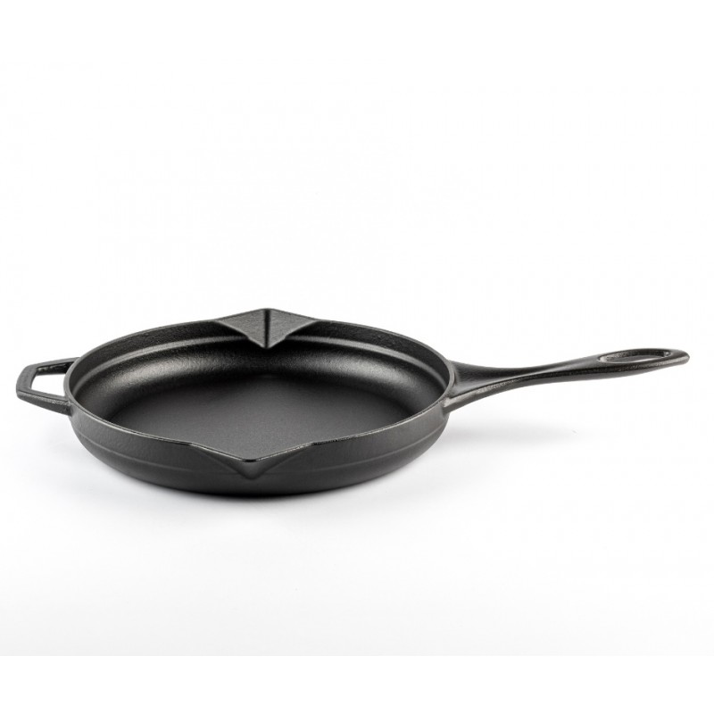 Emaliuota ketaus keptuvė Hosse, Black Onyx, Ф24cm | Plokščia ketaus keptuvė | Ketaus keptuvė |