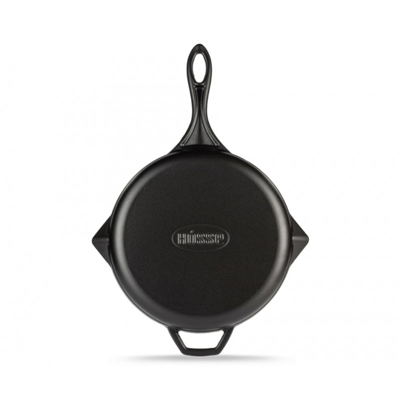 Emaliuota ketaus keptuvė Hosse, Black Onyx, Ф28cm | Plokščia ketaus keptuvė | Ketaus keptuvė |