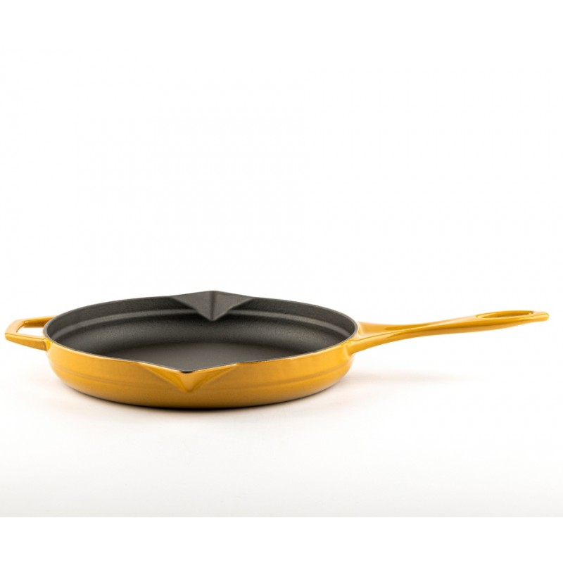 Emaliuota ketaus keptuvė Hosse, Dijon, Ф28cm | Plokščia ketaus keptuvė | Ketaus keptuvė |