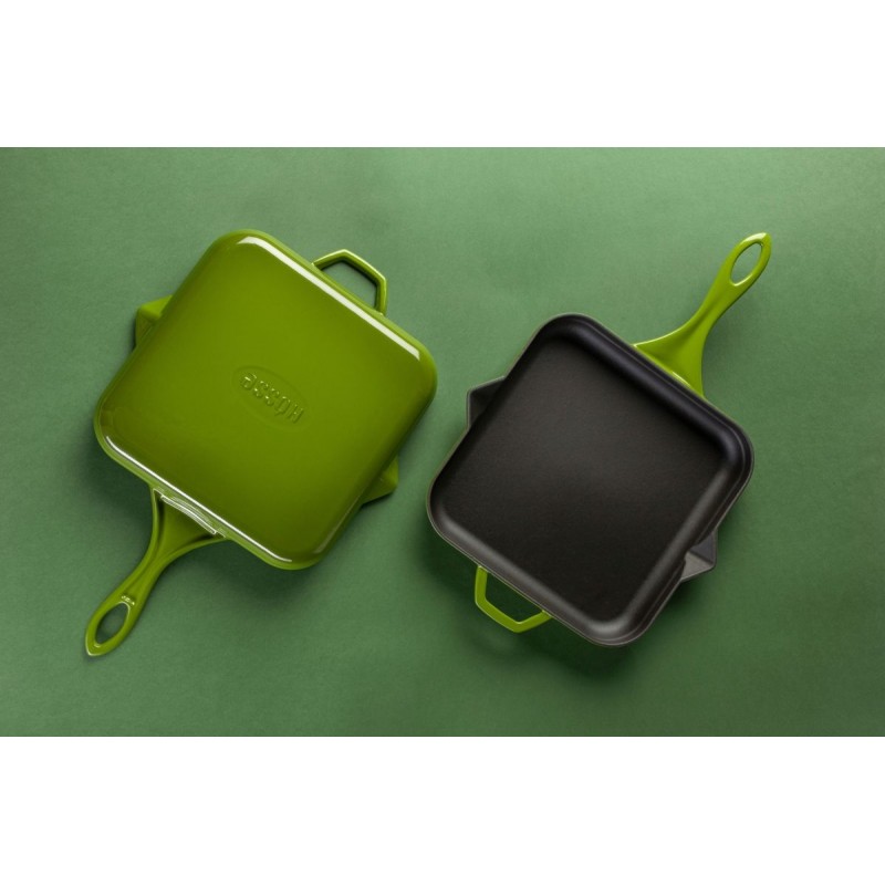 Emaliuota ketaus keptuvė Hosse, Bamboo, 28x28cm | Plokščia ketaus keptuvė | Ketaus keptuvė |